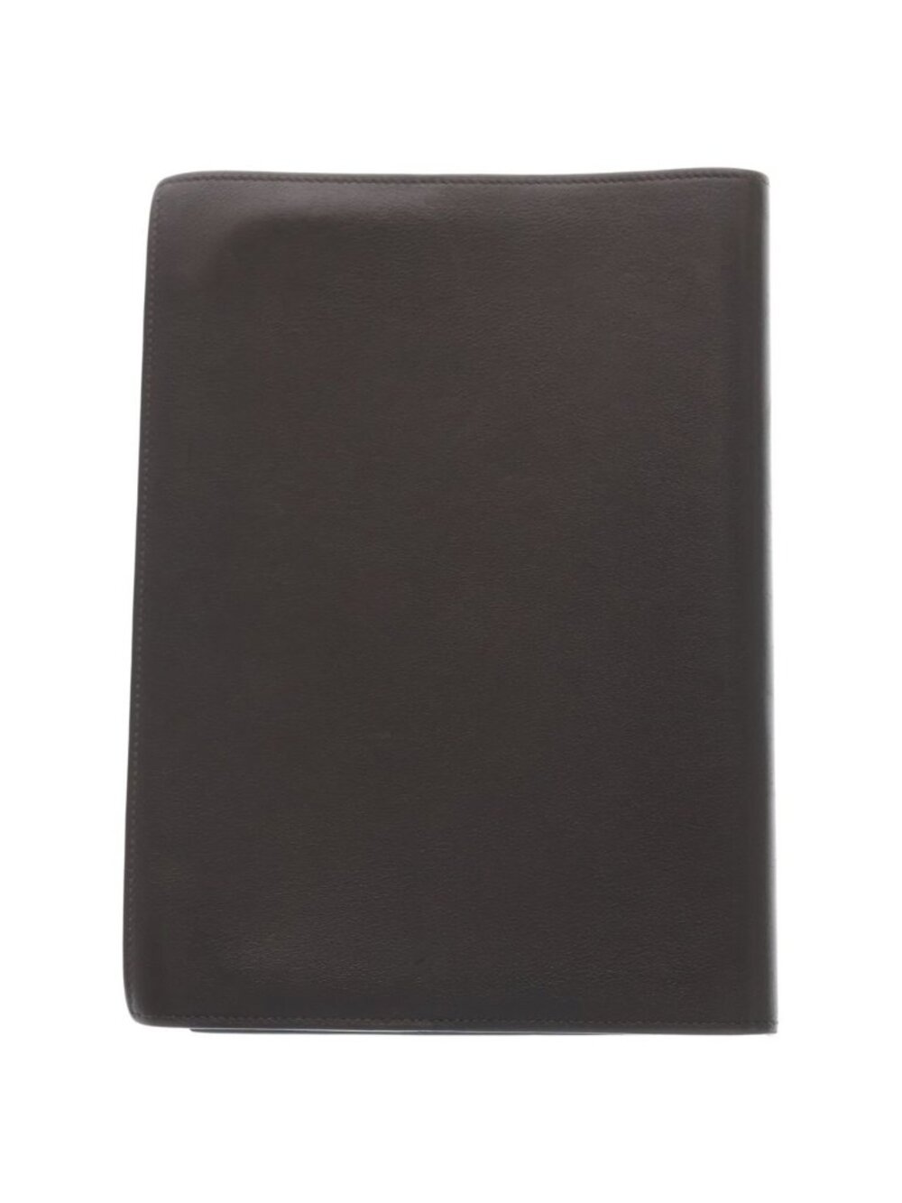 Hermes Eazip Verso Swift Leather Note Cover Book Notebook Brown Agenda